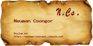 Neuman Csongor névjegykártya